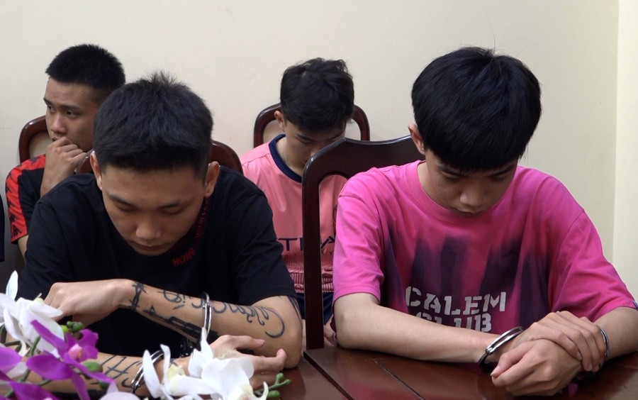 Một số bị can liên quan vụ án (Ảnh: Công an tỉnh)