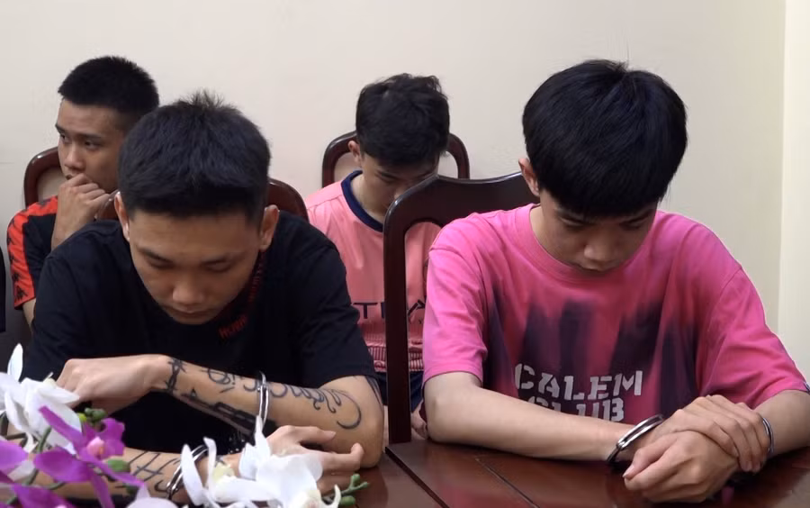 Một số bị can liên quan vụ án (Ảnh: Công an tỉnh)