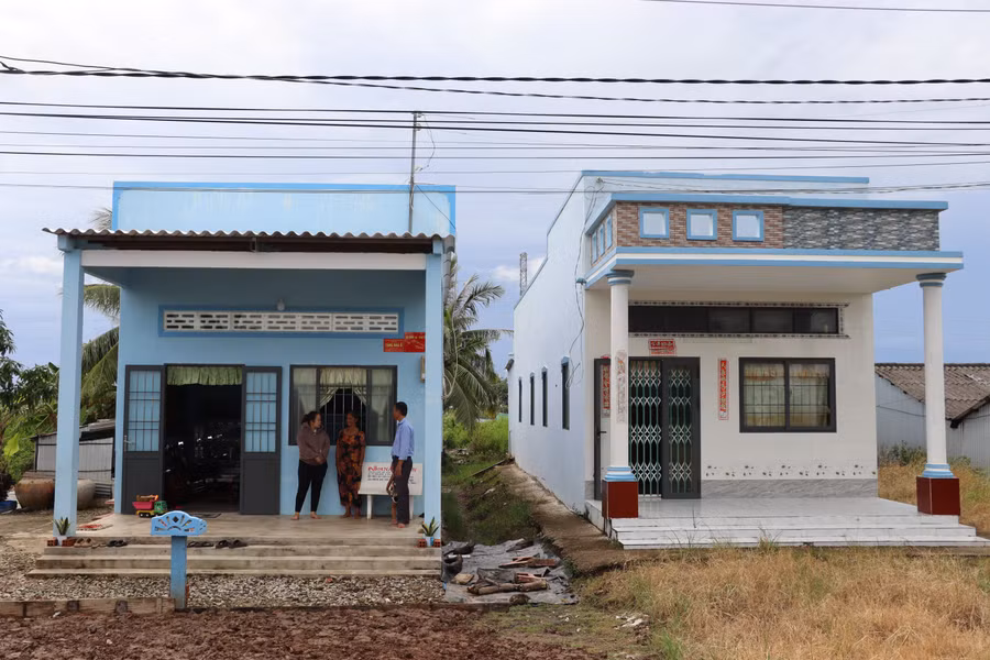 Nhiều hộ đồng bào DTTS ở xã Vĩnh Hậu được hỗ trợ nhà ở.