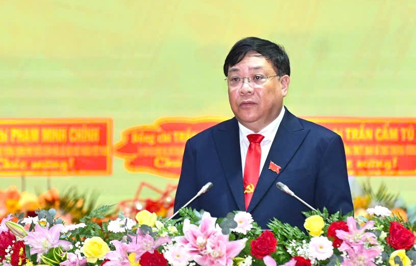 Ông Phạm Thành Ngại, Phó Bí thư Tỉnh ủy, Chủ tịch UBND tỉnh Cà Mau phát biểu tại Đại hội. gen-h-ngay-4.jpg
