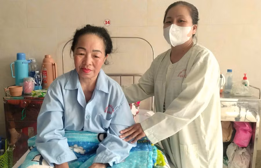 Bệnh nhân Võ Thị Tám mắc bệnh thuyên tắc phổi được cứu chữa kịp thời.