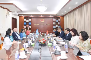 Quang cảnh buổi tiếp.