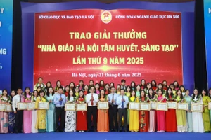Trao giải thưởng Nhà giáo Hà Nội tâm huyết sáng tạo lần thứ 9, năm 2025.