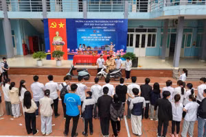 Quang cảnh buổi tuyên truyền.