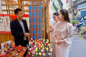 Chợ hoa trải dài trên các tuyến phố: Hàng Lược, Hàng Khoai, Hàng Rươi, Hàng Mã và tuyến phố bích họa Phùng Hưng.