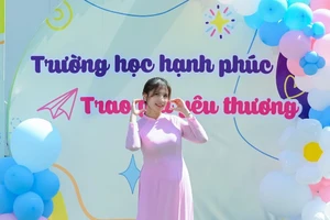 Cô Tạ Thị Thu Huyền, giáo viên Trường Mầm non Tuổi thơ.