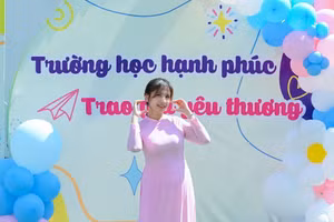 Cô Tạ Thị Thu Huyền, giáo viên Trường Mầm non Tuổi thơ.