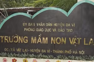 Trường mầm non Vật Lại là 1 trong 4 đơn vị chưa đón học sinh trở lại trường học trực tiếp.