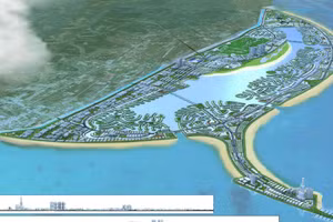 Phối cảnh Khu đô thị du lịch lấn biển biển Cần Giờ. 