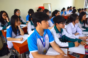 Học sinh Trường THPT Đông Thụy Anh dồn lực cho giai đoạn nước rút.