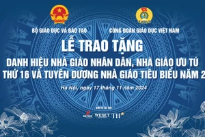 Lễ trao tặng danh hiệu nhà giáo nhân dân, nhà giáo ưu tú lần thứ 16 và tuyên dương nhà giáo tiêu biểu năm 2024.