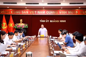 Ông Quản Minh Cường, Bí thư Tỉnh ủy Quảng Ninh kết luận hội nghị.