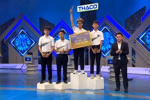 Mai Quang Dũng đến từ Trường THPT Vĩnh Linh, Quảng Trị chiến thắng thuyết phục trong trận thi tuần Olympia.