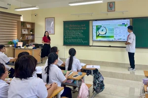 Một tiết học tại Trường THCS Trọng Điểm.