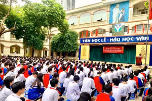 Học sinh Trường THCS Văn Yên (quận Hà Đông, Hà Nội)