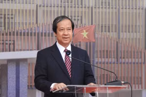 Bộ trưởng Nguyễn Kim Sơn phát biểu tại buổi lễ.