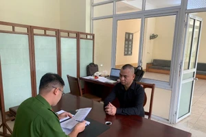Nguyễn Tuấn Đạt tại cơ quan điều tra.