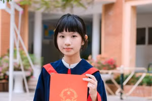 Vũ Khánh Chi, học sinh Trường THCS Ngọc Lâm.