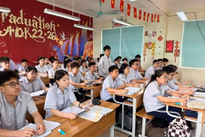 Một tiết học tại Trường THCS Lê Hồng Phong, phường Hạ Long (Quảng Ninh).