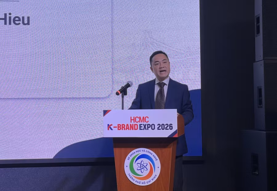 Ông Phạm Huỳnh Quang Hiếu, Phó Giám đốc Sở Khoa học và Công nghệ TPHCM phát biểu tại lễ công bố. Ảnh: Hà An.