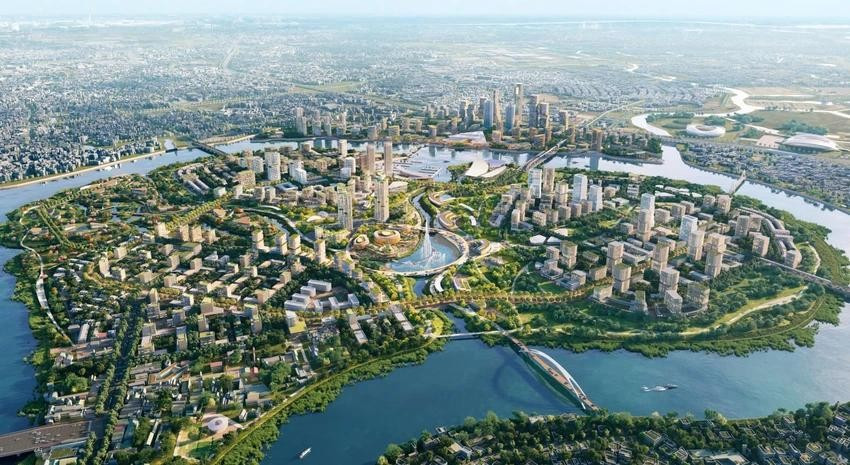 Phối cảnh khu đô thị mới Bình Quới - Thanh Đa.