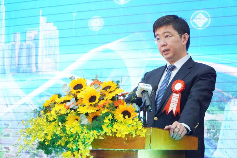 Thứ trưởng Bộ Khoa học và Công nghệ Bùi Hoàng Phương phát biểu tại lễ kỷ niệm. Ảnh: Hà An.