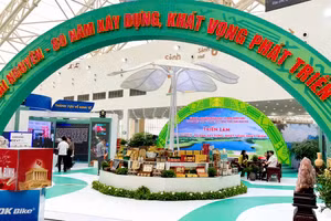 Không gian "Thái Nguyên - 80 năm xây dựng, khát vọng phát triển" tại Triển lãm quốc gia.