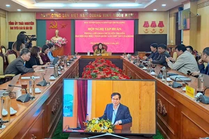 Hội nghị tập huấn phóng viên báo chí tuyên truyền Đại hội XIV của Đảng, điểm cầu tỉnh Thái Nguyên.