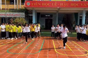 Học trò trường Tiểu học Chi Lăng (phường Lương Văn Tri, tỉnh Lạng Sơn). 