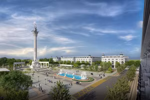 Đại quảng trường Danko Square rộng 22.000m2 là điểm nhấn cảnh quan nổi bật trong tại Danko Riverside