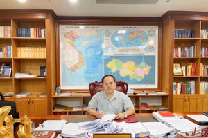 Ông Quản Minh Cường, Bí thư Tỉnh ủy, Trưởng Đoàn đại biểu Quốc hội tỉnh Cao Bằng trả lời phỏng vấn của Báo GD&TĐ. 