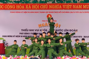 Chương trình Thiếu nhi vui khỏe - Tiến bước lên Đoàn với nhiều hoạt động ý nghĩa.