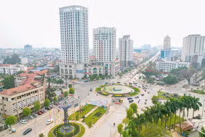 Một góc trung tâm tỉnh Thái Nguyên.