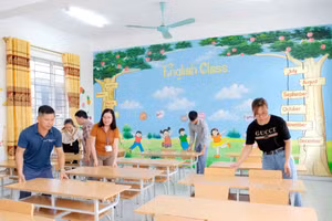 Trường Tiểu học Khuất Xá 1 (xã Khuất Xá, tỉnh Lạng Sơn) sẵn sàng các điều kiện đón năm học mới.