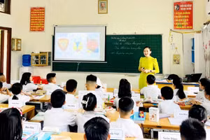 Một lớp học của Trường Tiểu học Chi Lăng (Lương Văn Tri, Lạng Sơn). Ảnh: gdtd.vn.