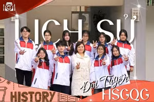 Đội tuyển thi học sinh giỏi Quốc gia THPT môn Lịch sử của tỉnh Cao Bằng. Ảnh: BCB