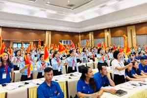 Nội dung thực hành nghi thức tại Trại huấn luyện công tác Đội. 