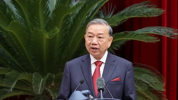Tổng Bí thư Tô Lâm phát biểu bế mạc Hội nghị Trung ương 15 - Ảnh: VGP/Nhật Bắc.