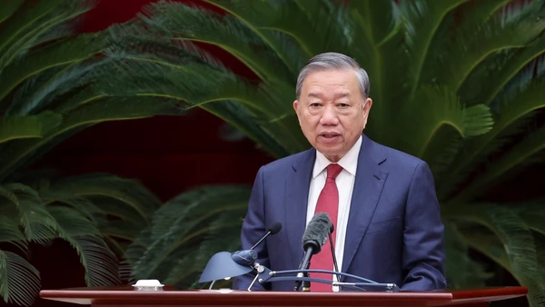 Tổng Bí thư Tô Lâm phát biểu khai mạc Hội nghị. Ảnh VGP/Nhật Bắc