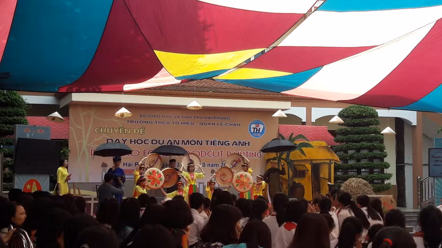 Vở kịch “Đám cưới chuột” đã được các em tự tinn biểu diễn