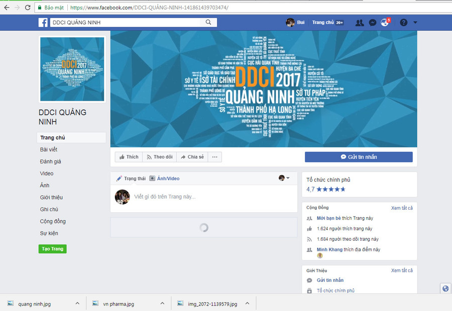 Trang fanpage của DDCI Quảng Ninh. 