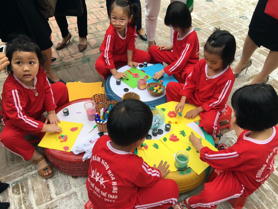 Hoạt động trải nghiệm của các cháu mẫu giáo trường mầm non Hoa Hồng Hoạt động trải nghiệm của các cháu mẫu giáo trường mầm non Hoa Hồng