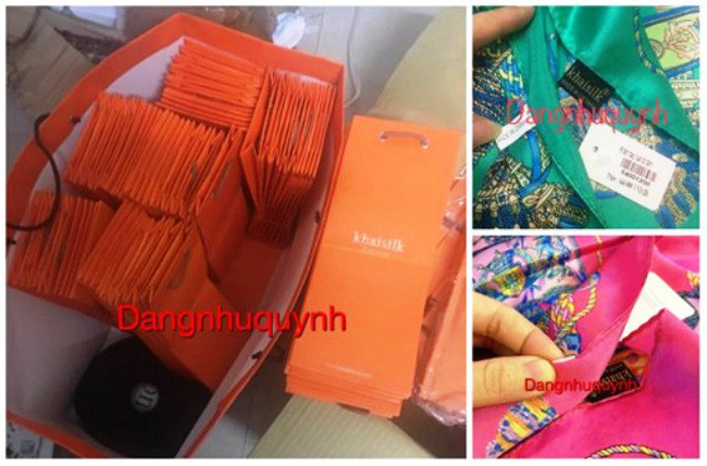 Cơ quan chức năng xác minh thông tin Khaisilk thay đổi nhãn mác khăn lụa từ "Made in China" sang "Khaisilk made in Vietnam".