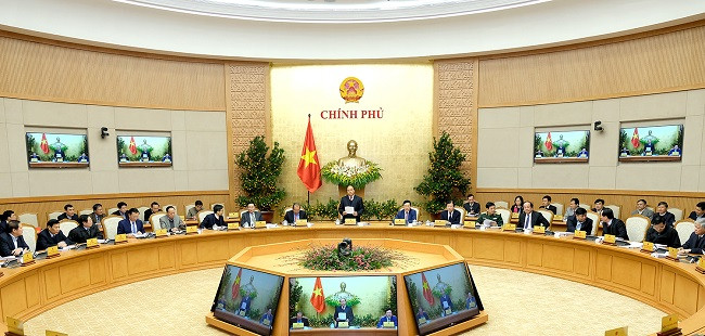 Phiên họp Chính phủ thường kỳ đầu năm 2018. Ảnh: VGP Phiên họp Chính phủ thường kỳ đầu năm 2018. Ảnh: VGP