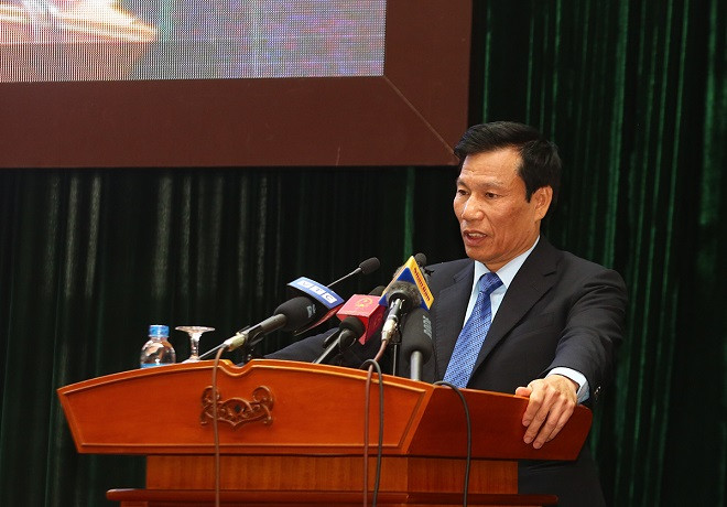 Bộ trưởng VHTT&DL Nguyễn Ngọc Thiện phát biểu tại Hội nghị. Ảnh: VGP
