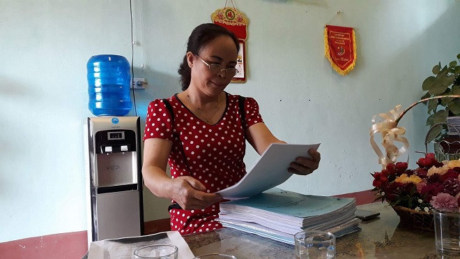 Bà Nguyễn Thị Liên - Hiệu trưởng Trường Tiểu học Phú Cát.