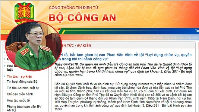 Vì sao cựu Tổng cục trưởng Cảnh sát Phan Văn Vĩnh bị khởi tố?