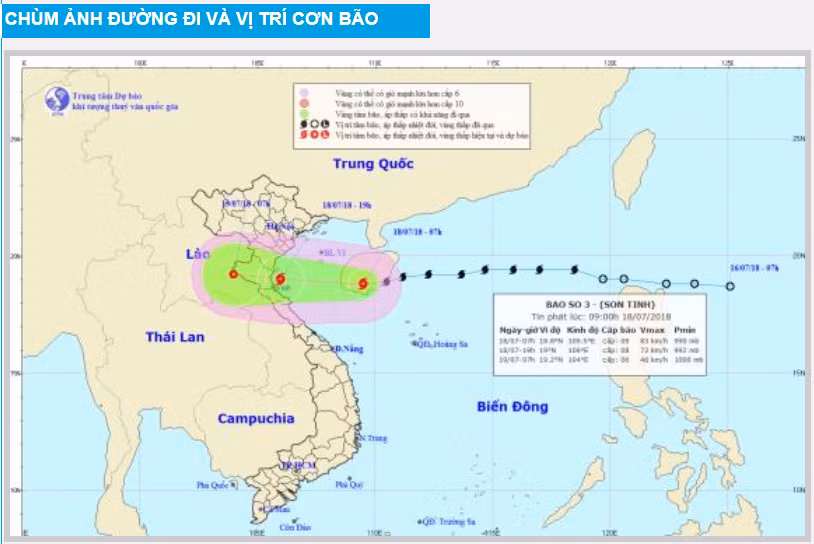 Bão giật cấp 11 ảnh hưởng trực tiếp từ Thái Bình đến Hà Tĩnh
