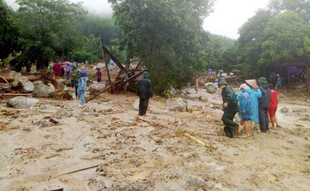 Lũ quét xảy ra tại xã Trí Nang huyện Lang Chánh tỉnh Thanh Hóa.