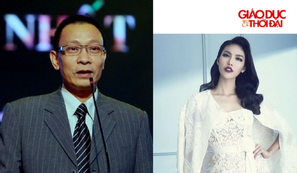 Dẫn chương trình đêm trao giải Cống hiến âm nhạc lần thứ 13 nhà báo Lại văn Sâm và hoa khôi Lan Khuê.